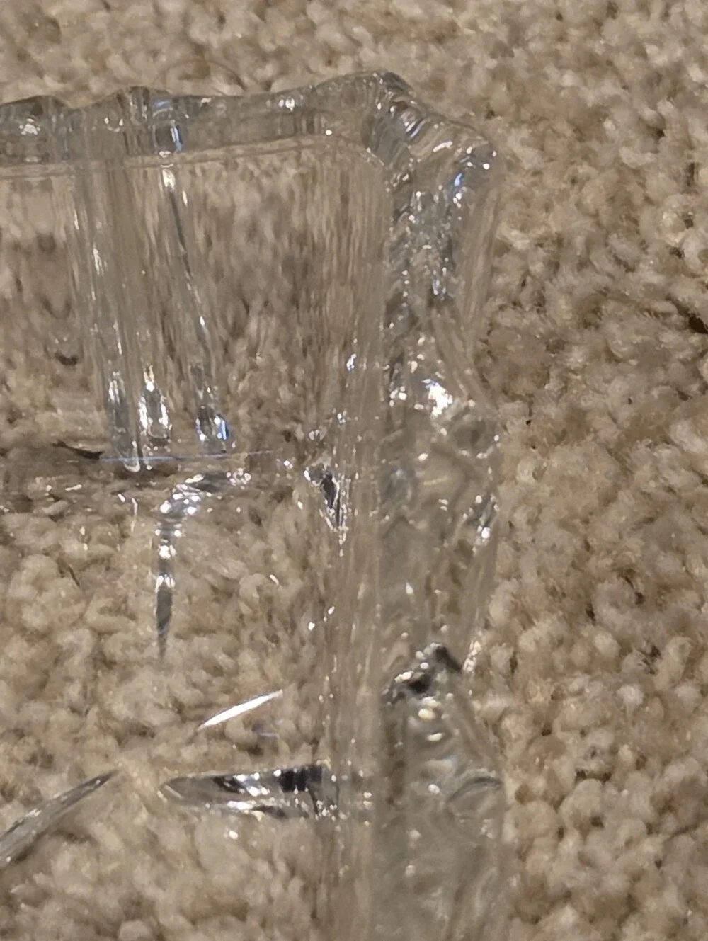 Pressed Glass Divided Vanity Tray - 4 Compartment, Vintage